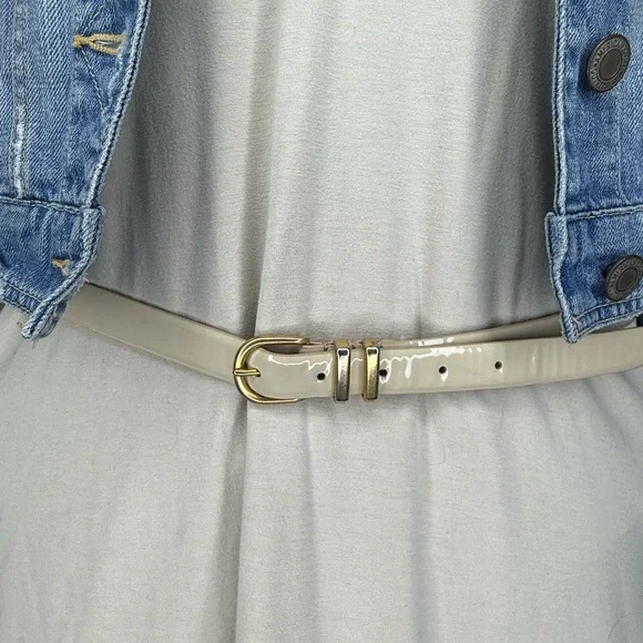 J. Crew Cream Belt with Gold Buckle - Picture 7 of 7
